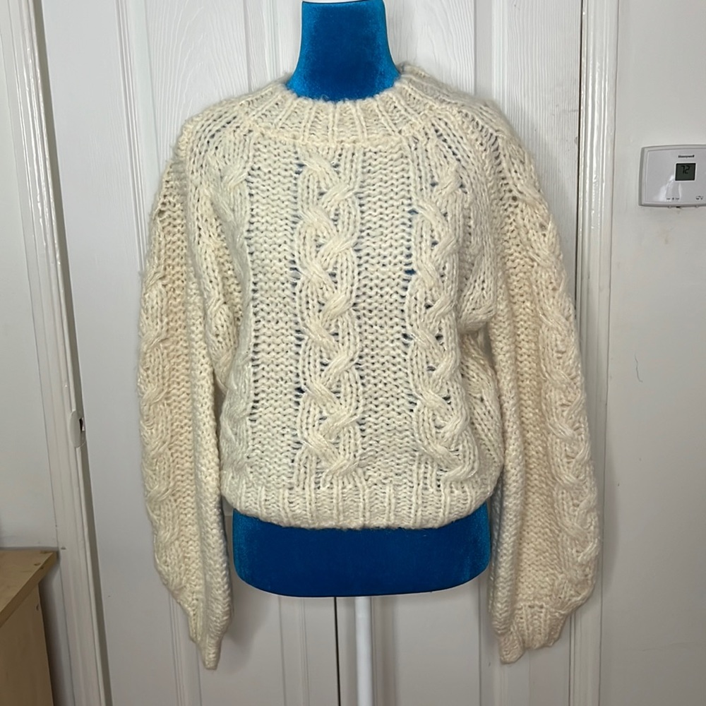 ANINE BING Cropped Knit Sweater XS
